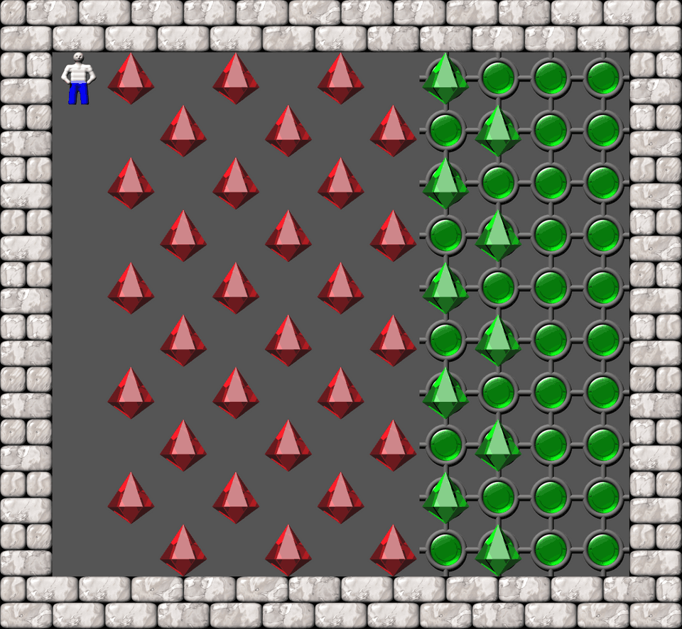 Play KSokoban level 101 of Boxxle 1 set — Free — Without registration