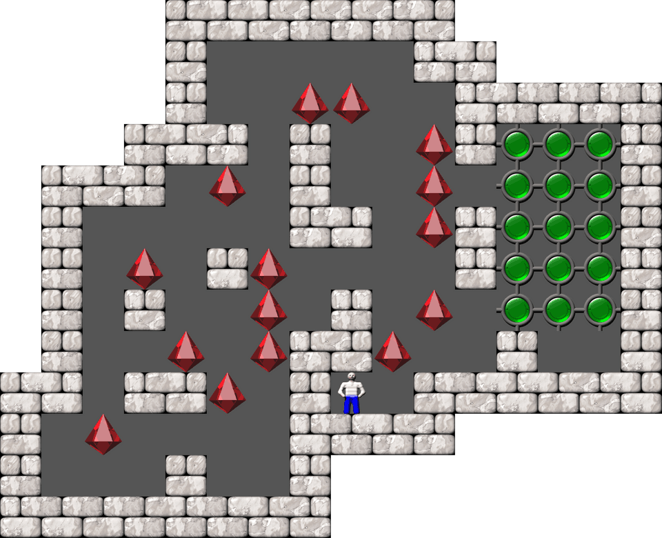 Play KSokoban level 14 of Boxxle 2 set — Free — Without registration