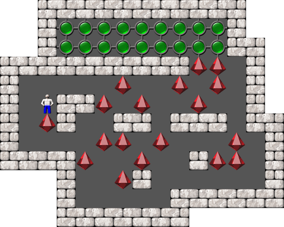 Play KSokoban level 37 of Boxxle 2 set — Free — Without registration