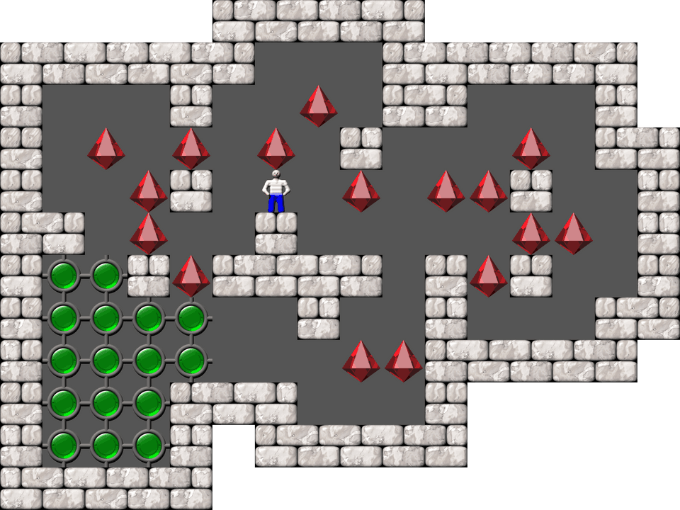 Play KSokoban level 92 of Boxxle 2 set — Free — Without registration