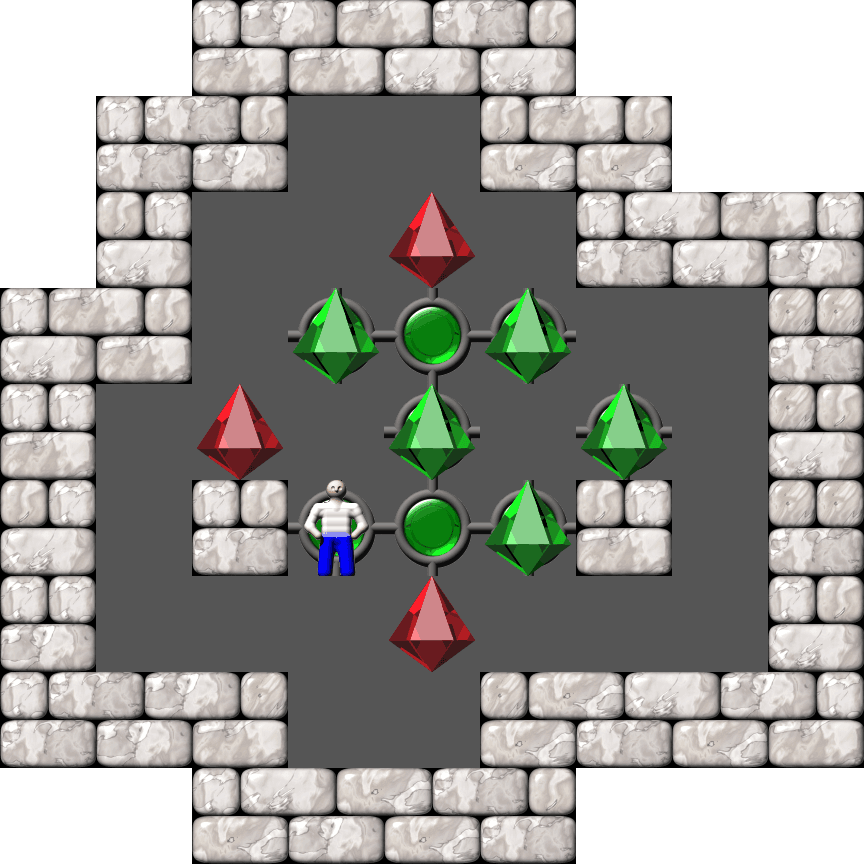 Sokoban Flatland level 16