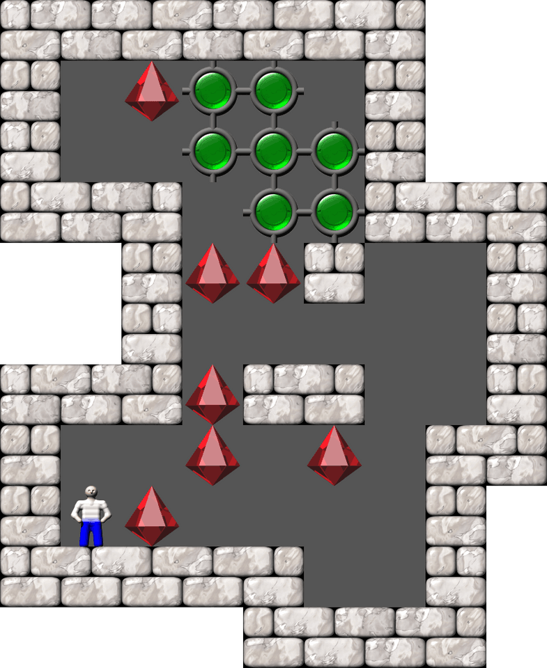 Sokoban Flatland level 2