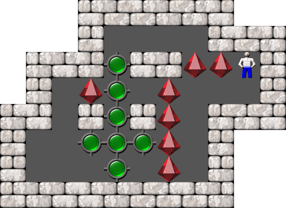 Sokoban Flatland level 4