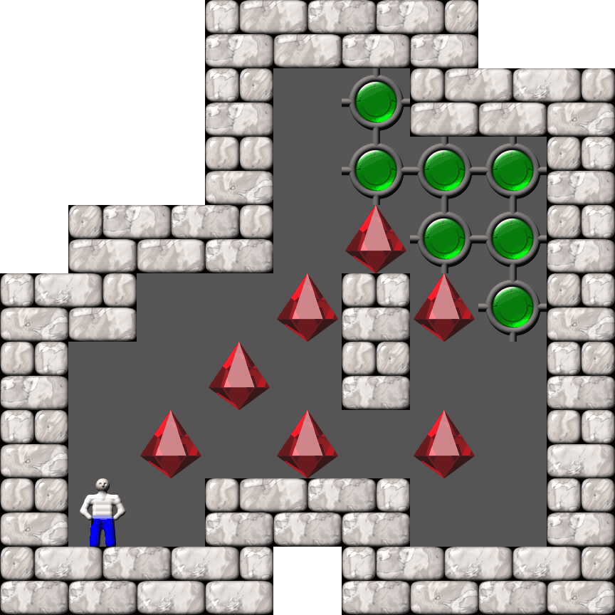 Sokoban Flatland level 8