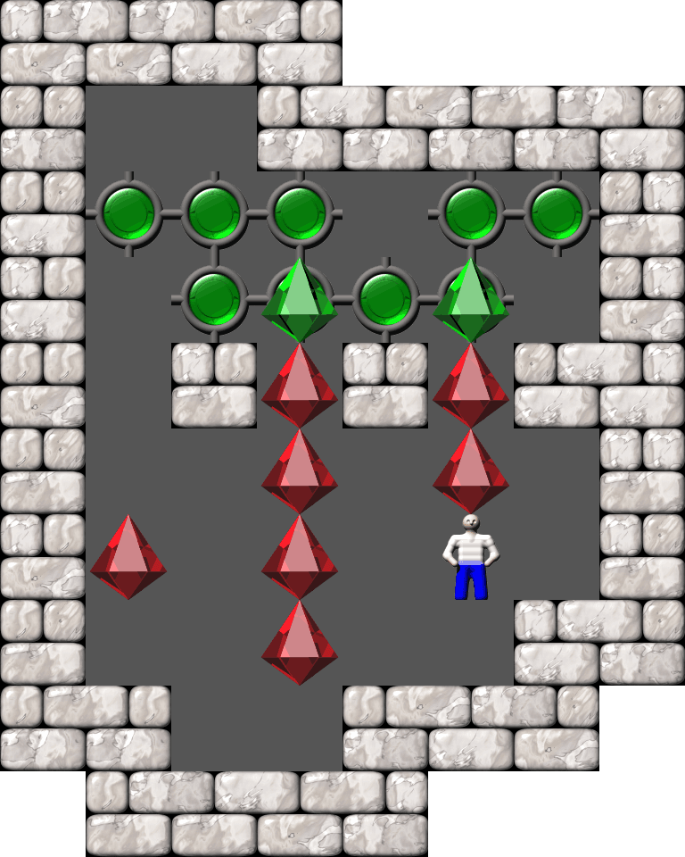 Sokoban Flatland level 9