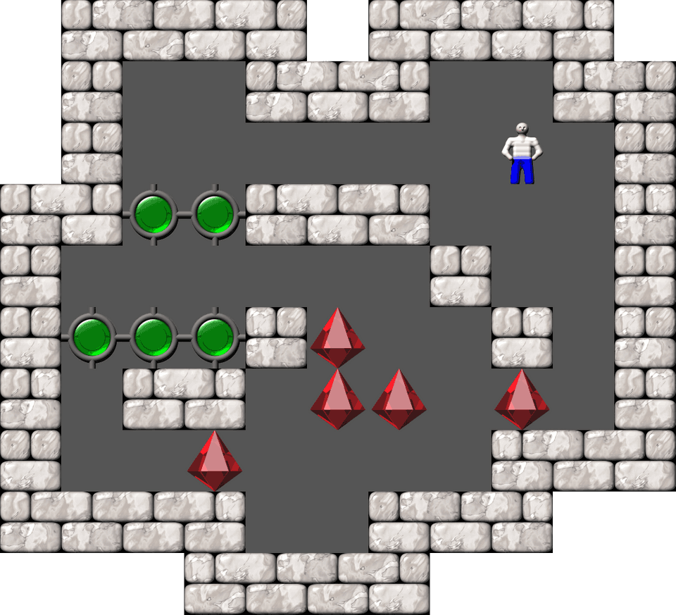 How to play level 117 — Microban (easy) — Sokoban — Solution video