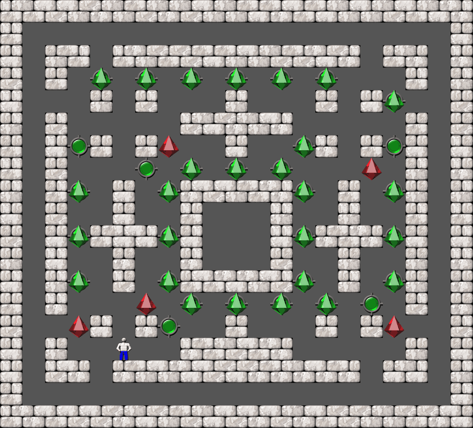 Sokoban Orimaze-variations level 6